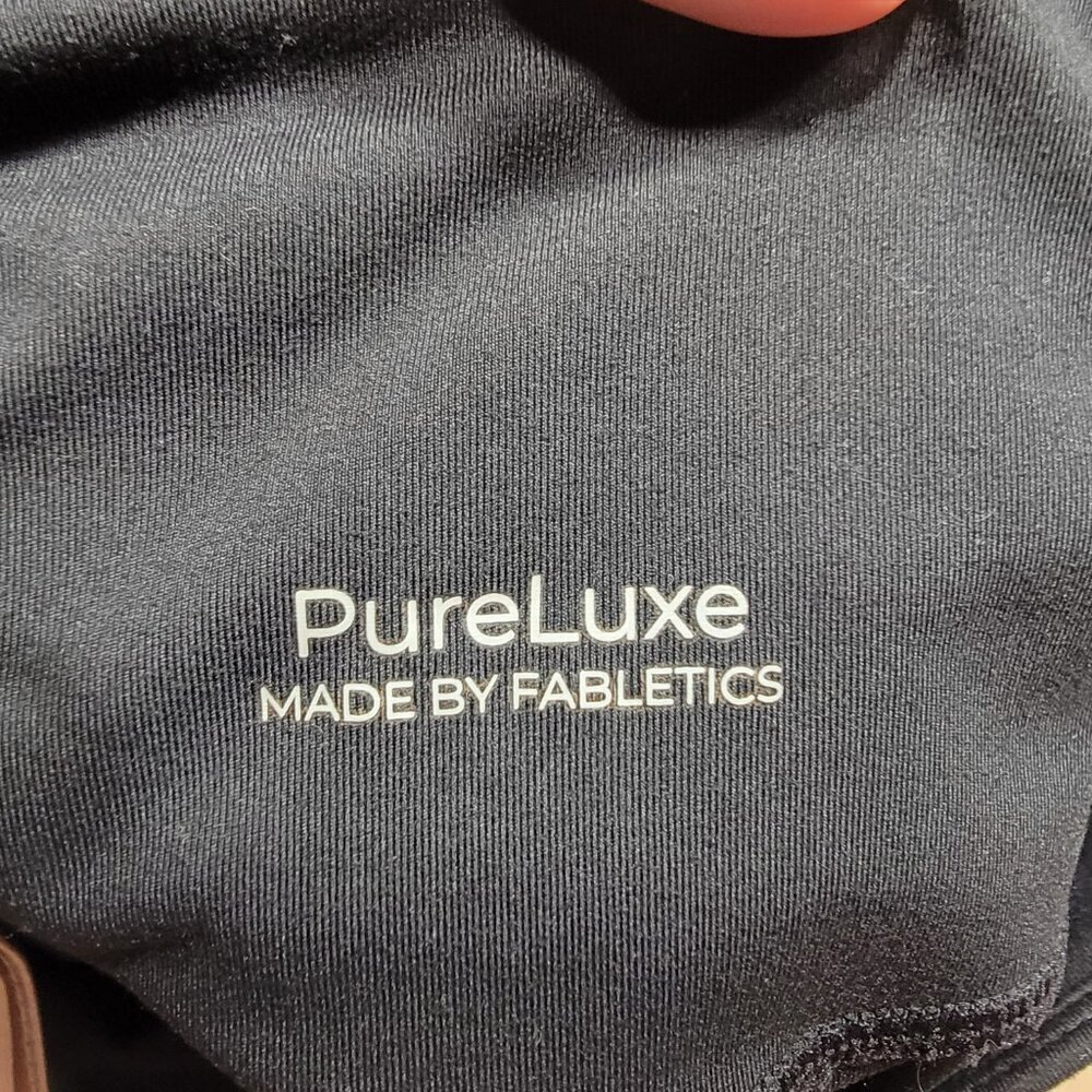 Pureluxe Size S Black Low-Rise Crossover Flare Legging - Picture 12 of 14